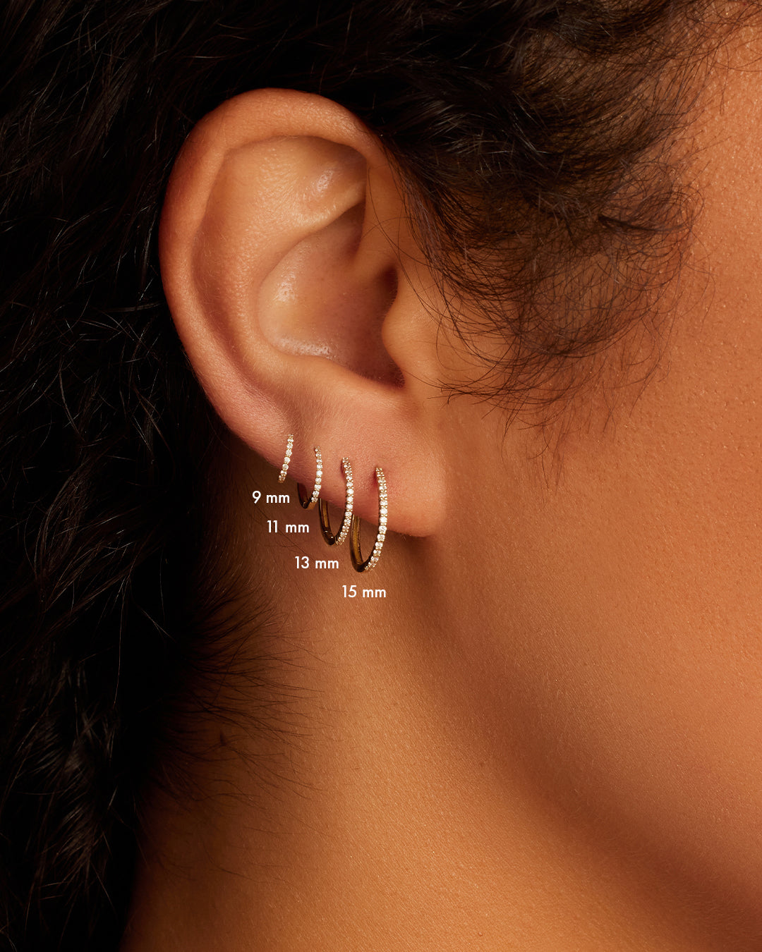 Diamond Pavé Single Huggie - Image 18