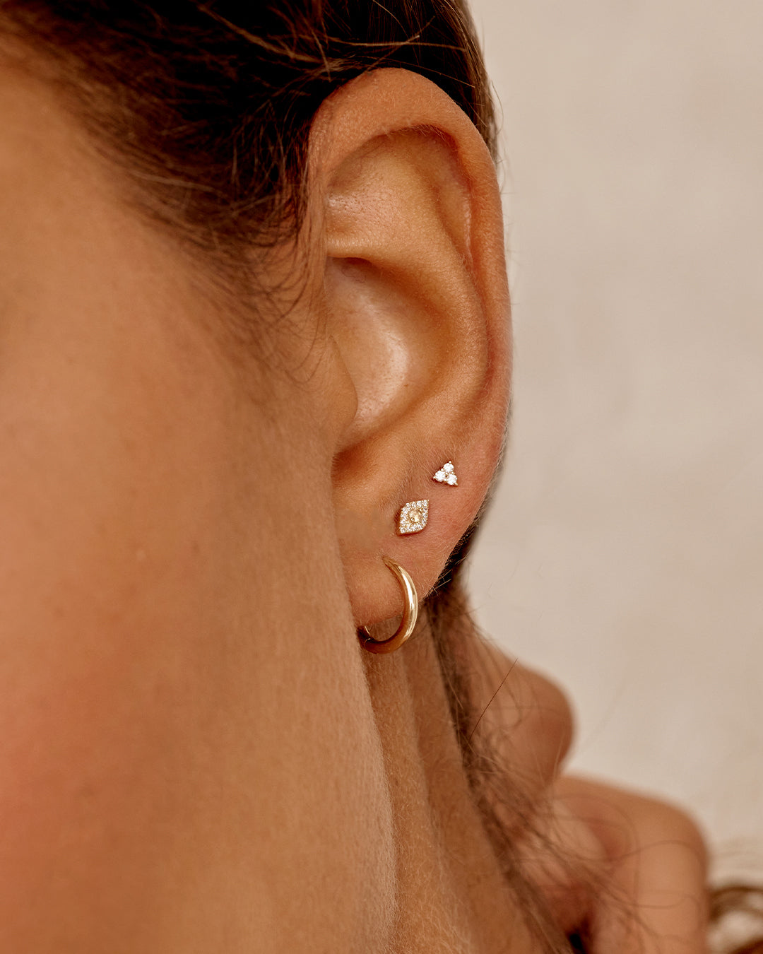 14k Gold Classic Huggies - Image 7