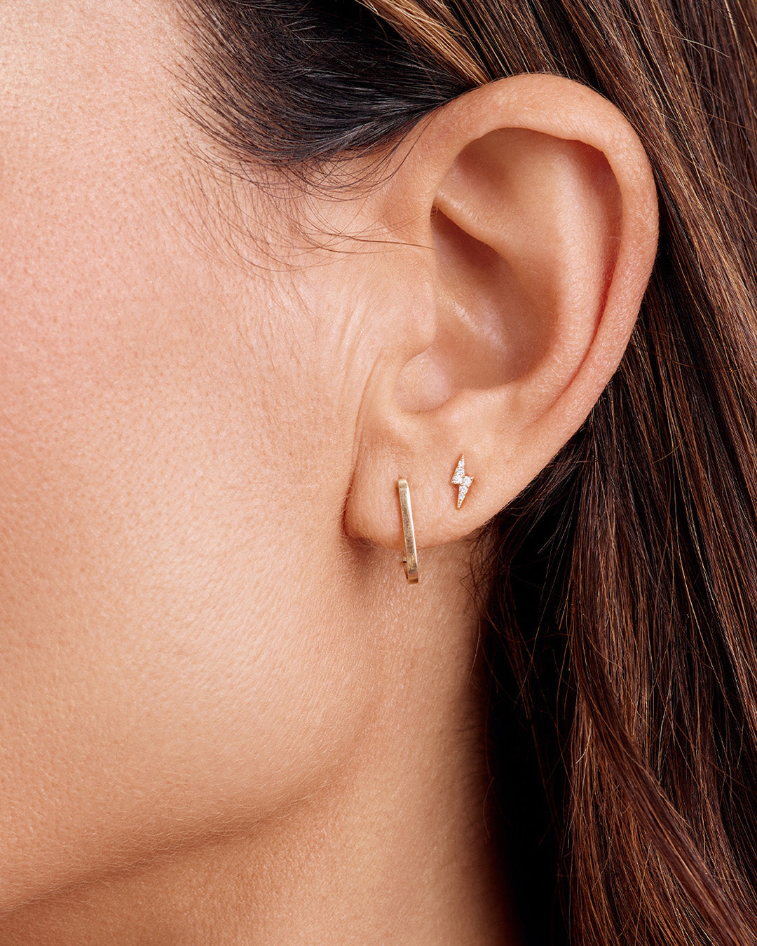 Alternative view of Diamond Lightning Single Stud