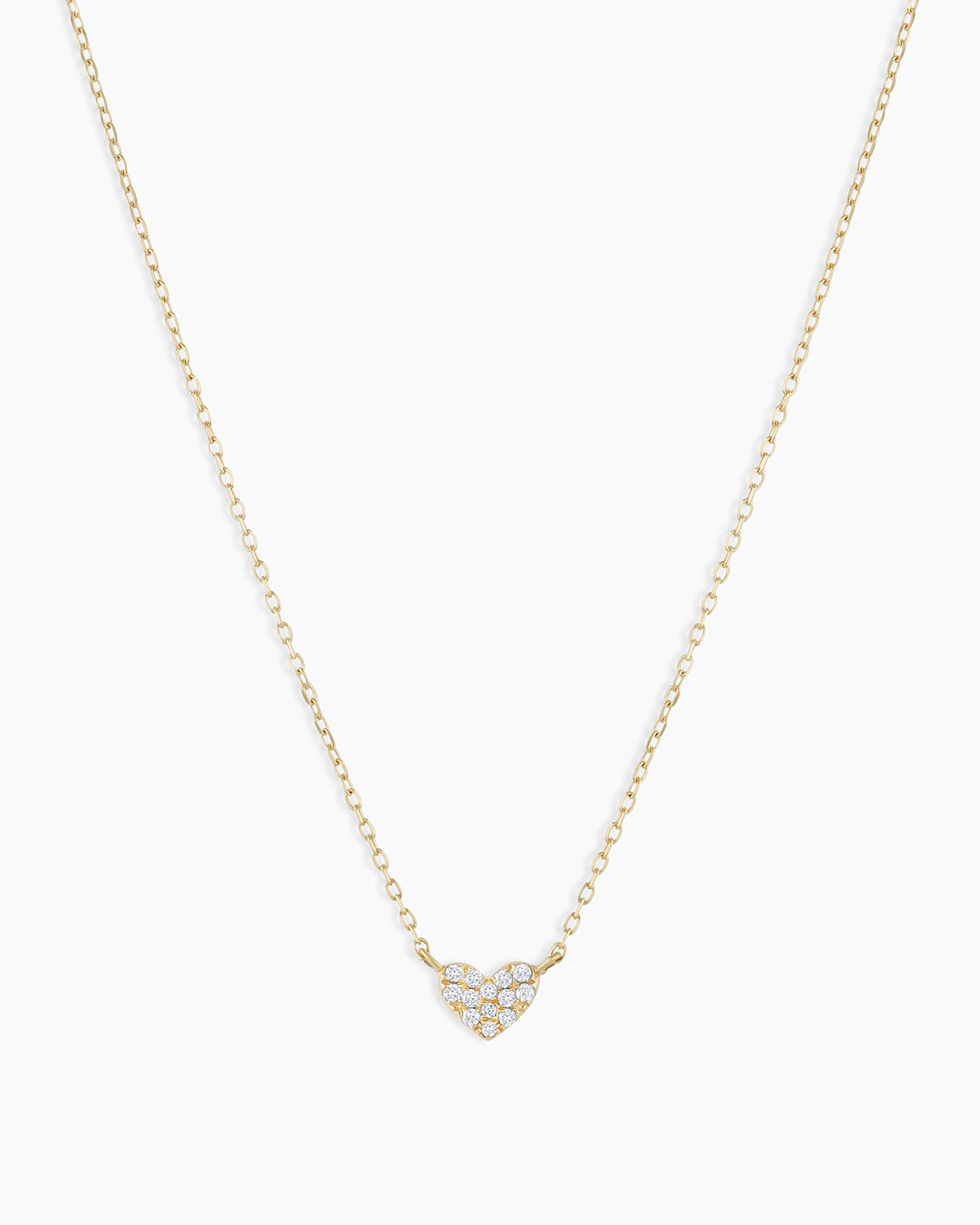 Diamond Pavé Mini Heart Necklace