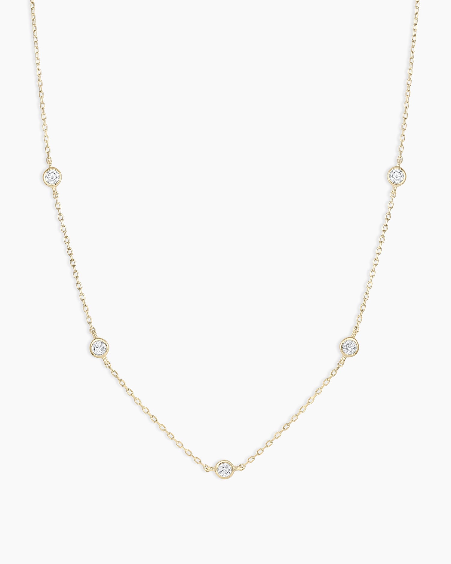 Classic Five Diamond Necklace