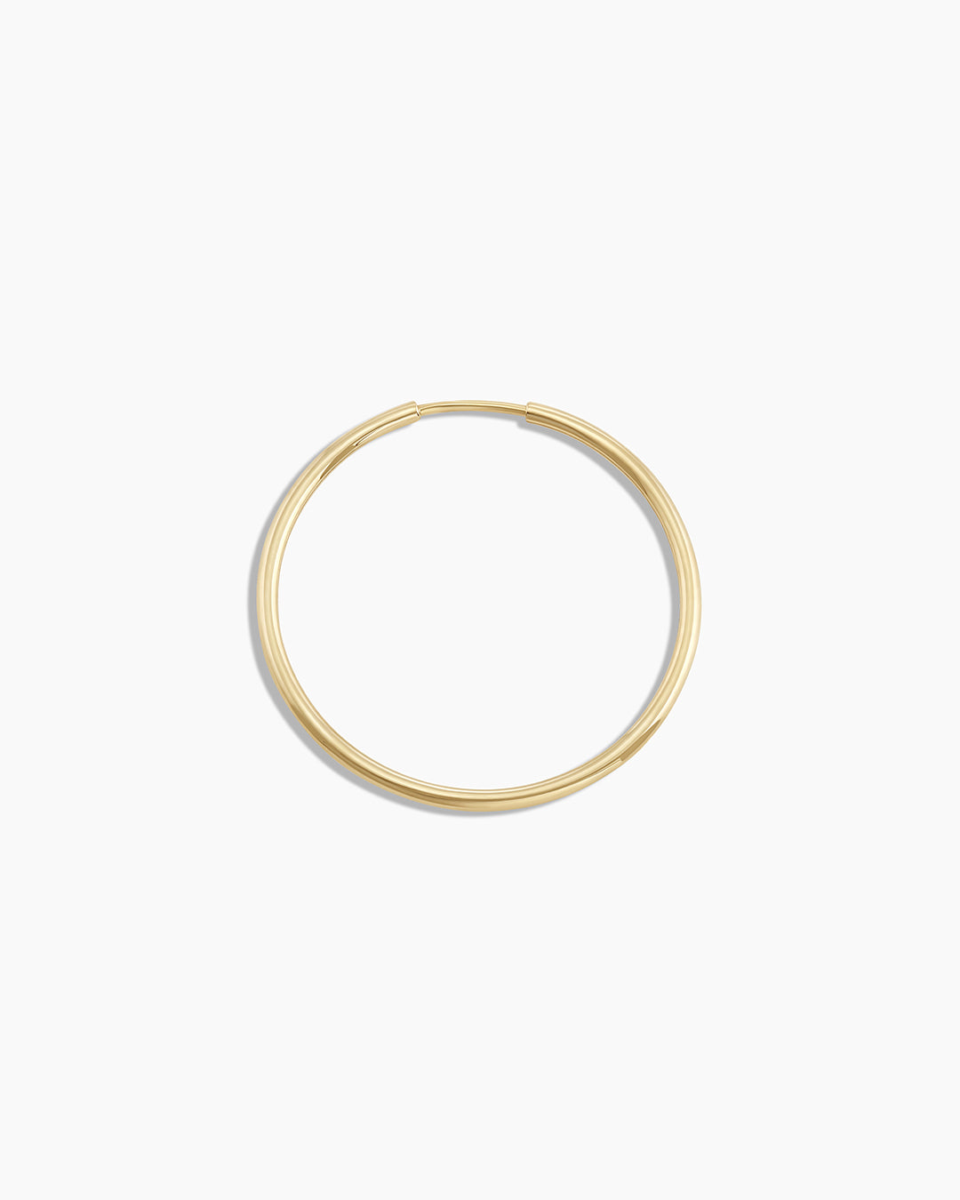 14k Gold Classic Single Hoop - Image 4