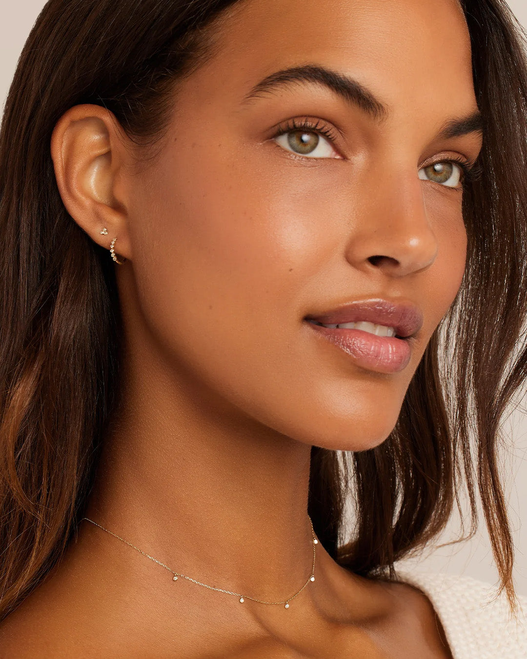 Classic Diamond Huggies - Image 3