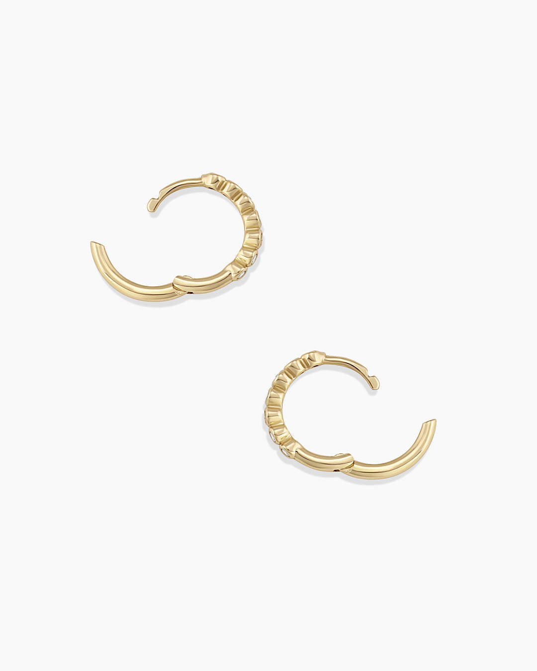 Classic Diamond Huggies - Image 4