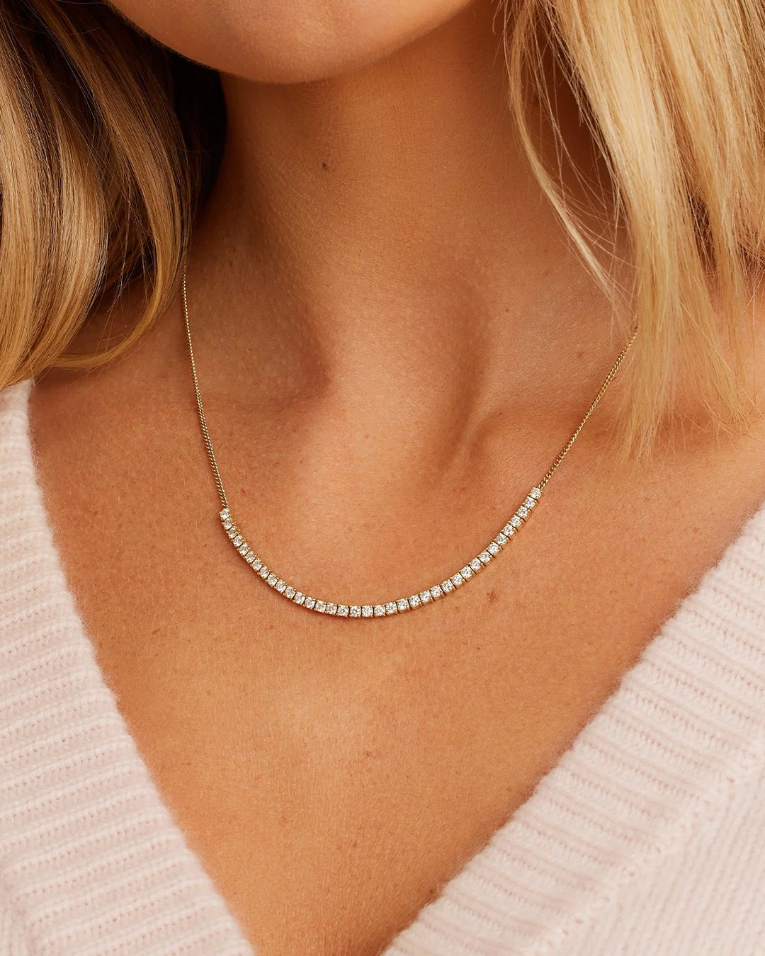 Alternative view of Diamond Melbourne Statement Row Necklace