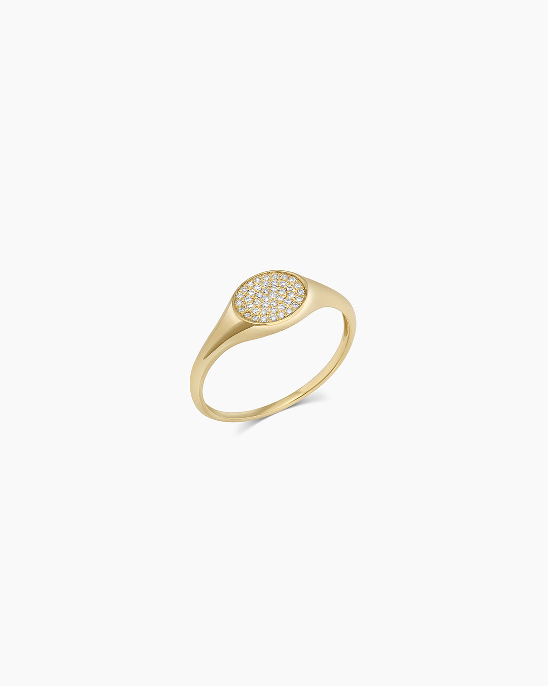 Diamond Pavé Signet Ring - Image 4