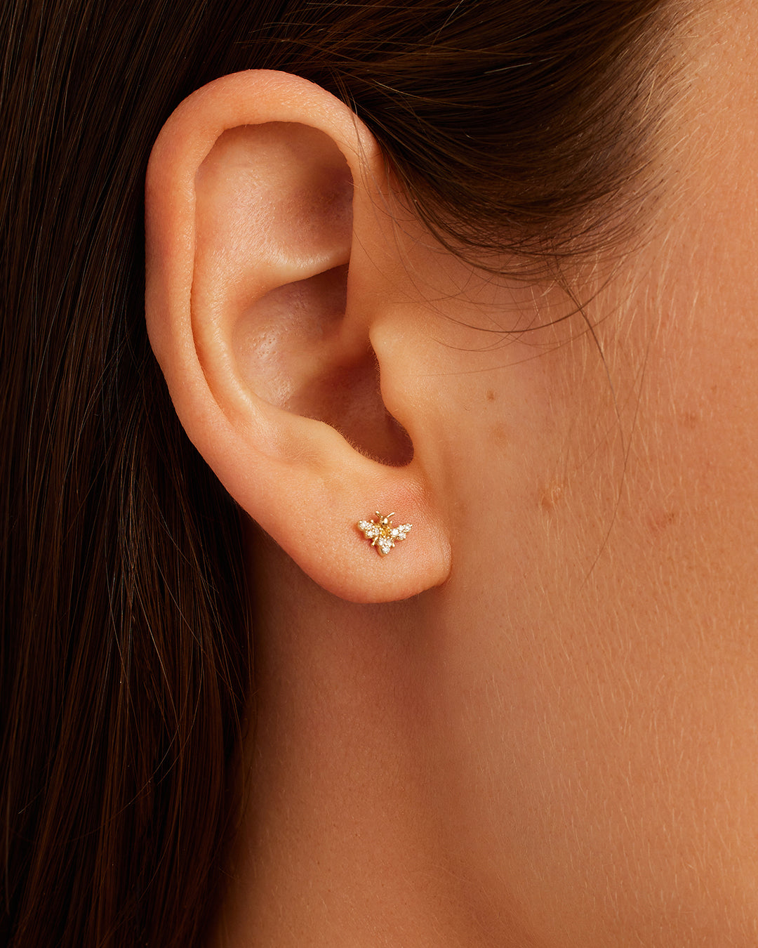 Alternative view of Diamond Bee Studs