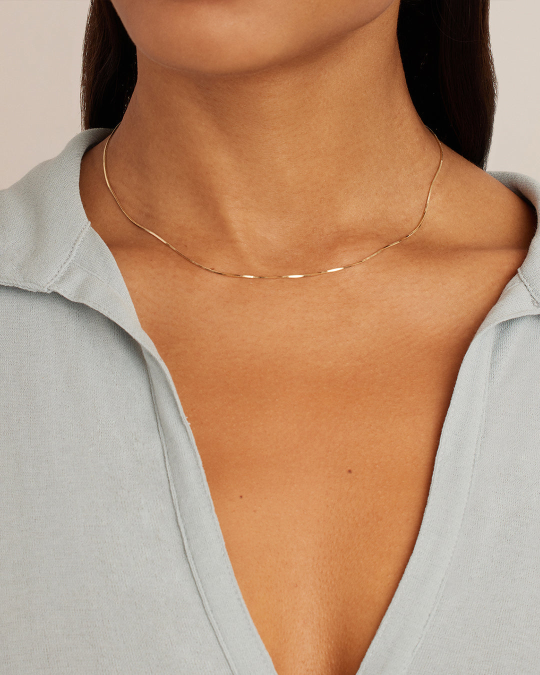 Alternative view of 14k Gold Micro Mini Venice Necklace
