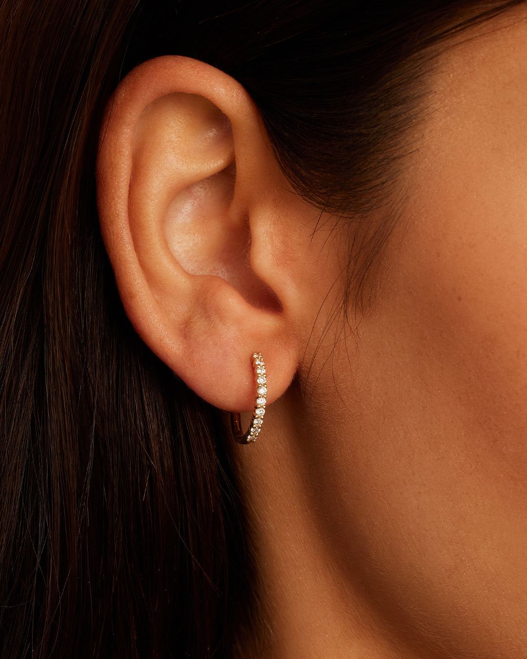 Alternative view of Diamond 15mm Hoops