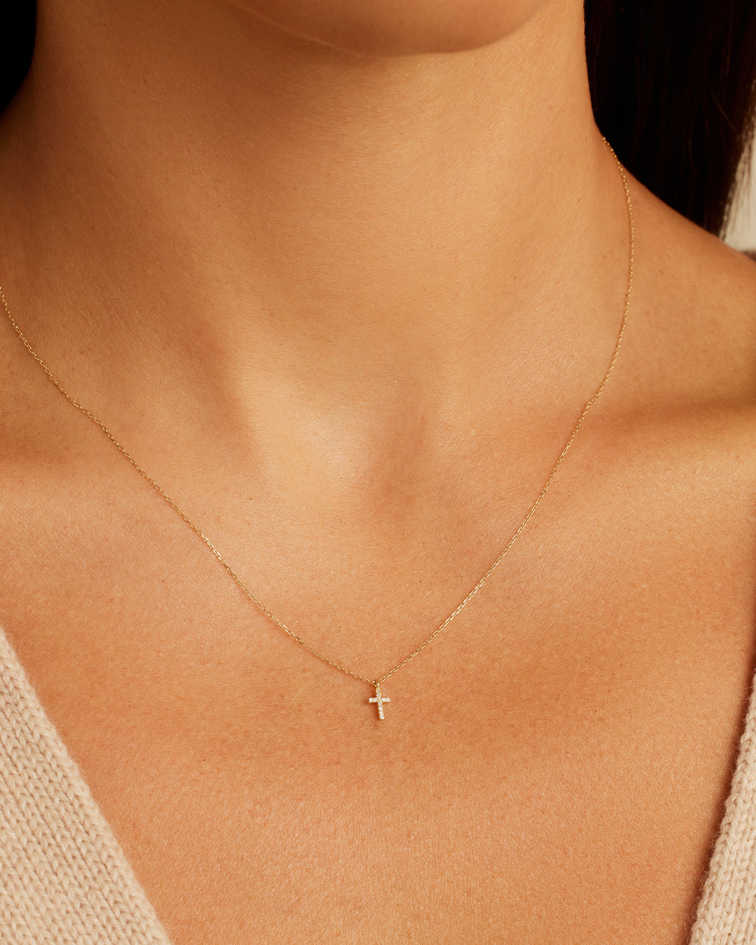 Alternative view of Diamond Cross Necklace