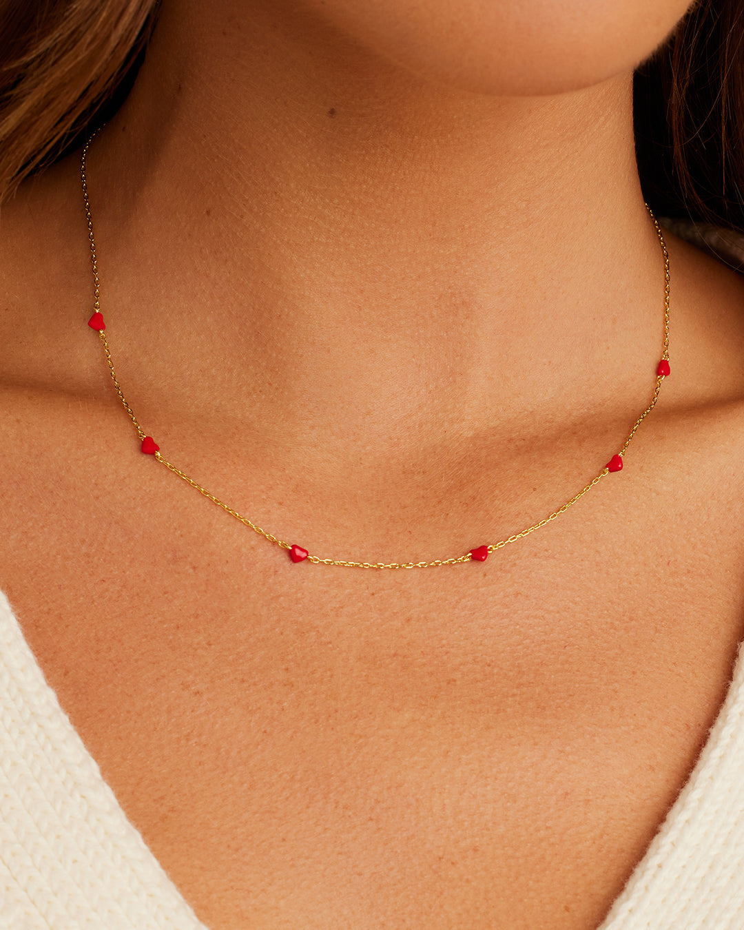 Alternative view of Amour Necklace Red