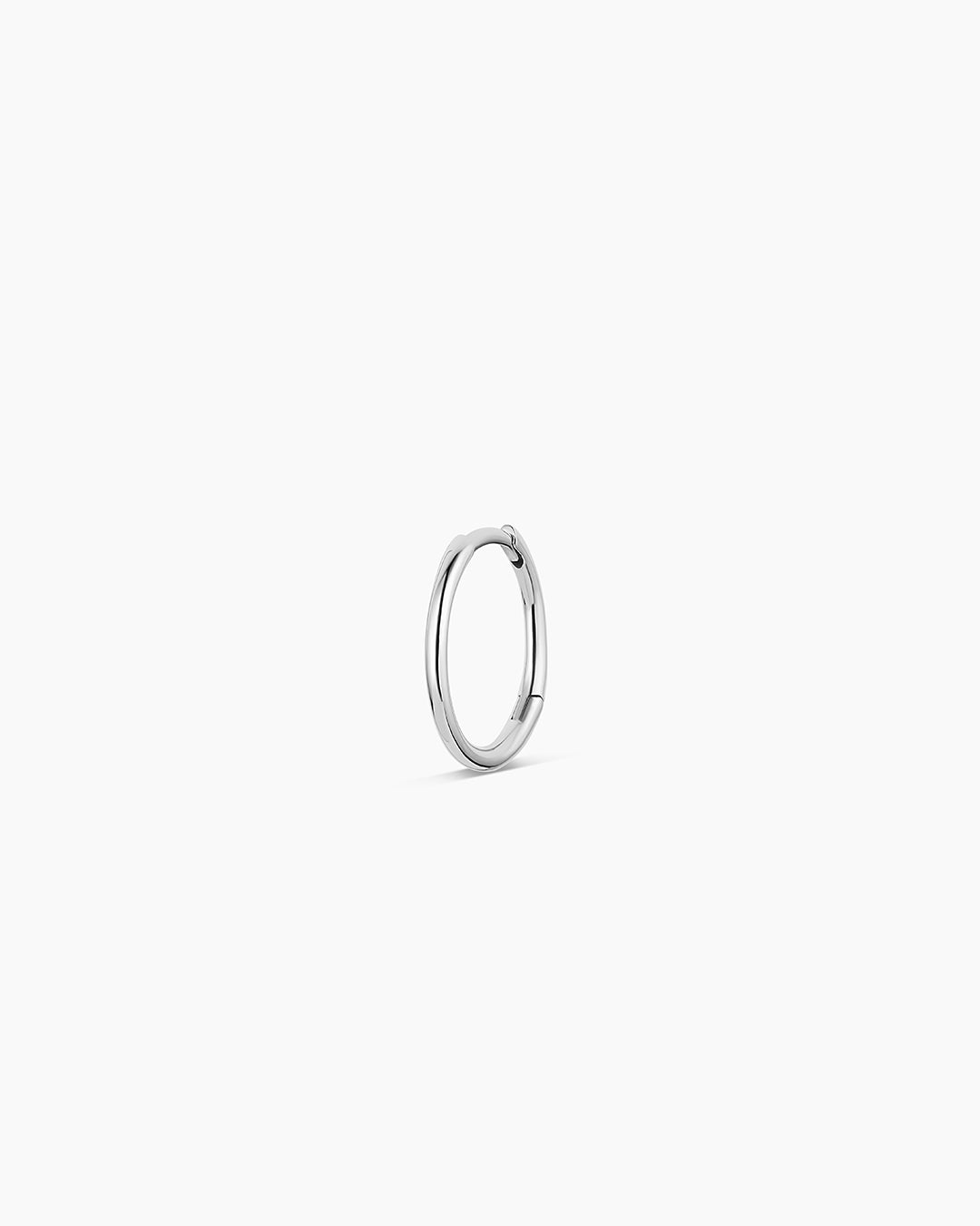 14k White Gold Classic Single Huggie - Image 7