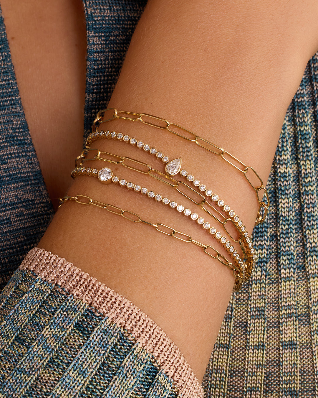 Alternative view of Lab Grown Diamond Pear Tennis Bracelet