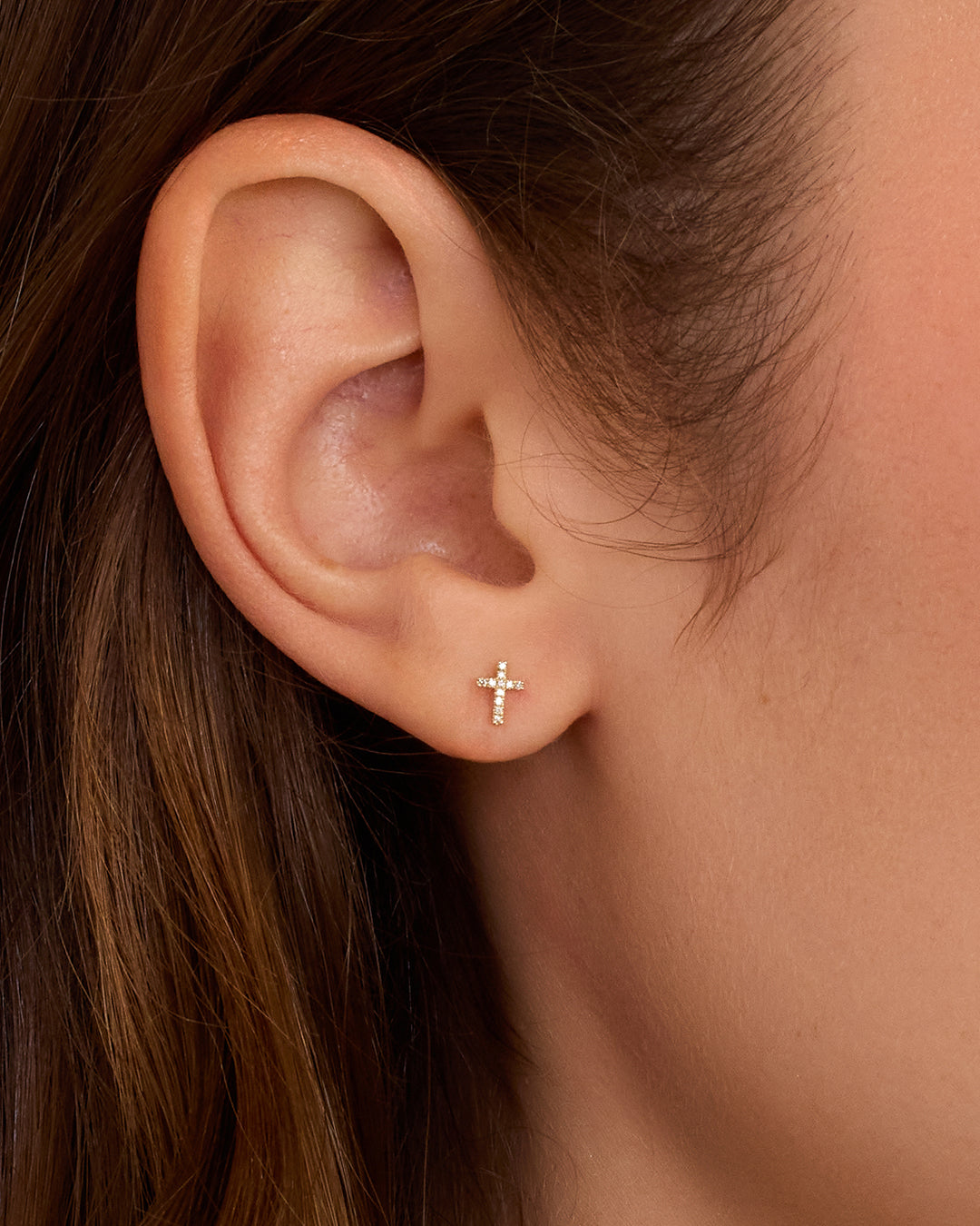Alternative view of Diamond Cross Studs