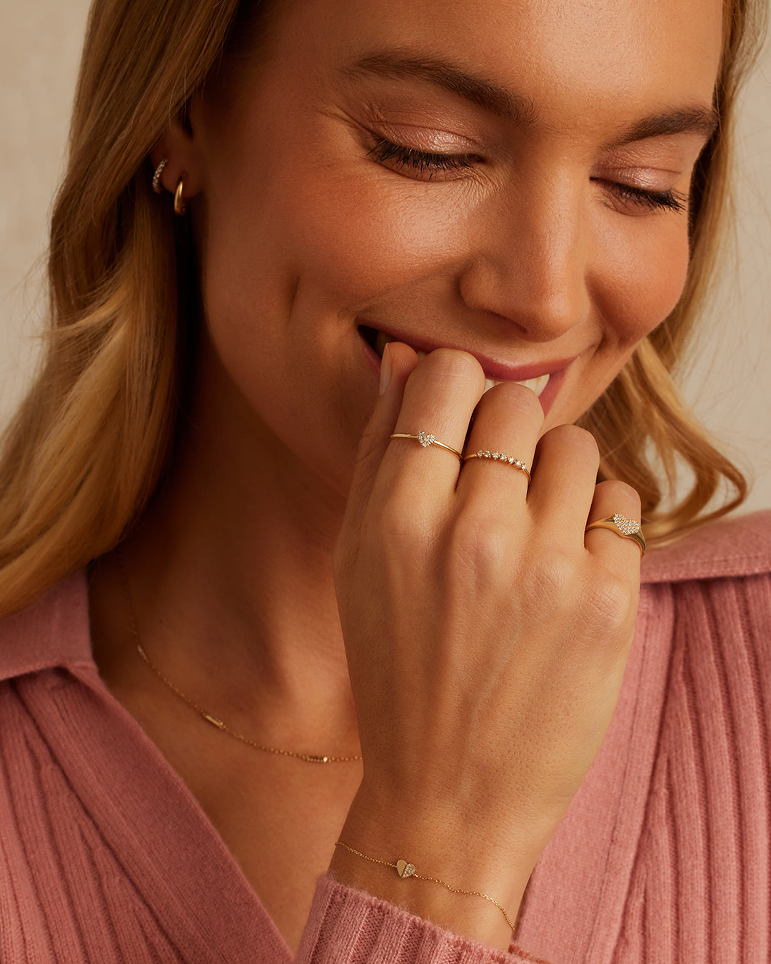 Alternative view of Diamond Pavé Heart Ring