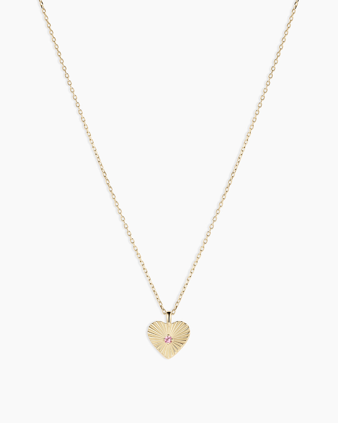 Pink Sapphire Vintage Heart Necklace