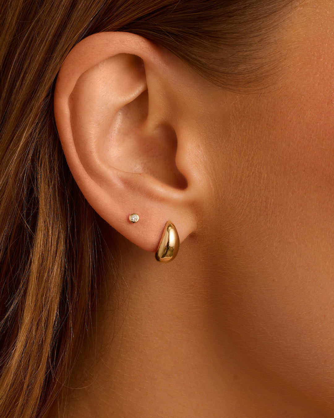Alternative view of 14k Gold Banks Single Stud