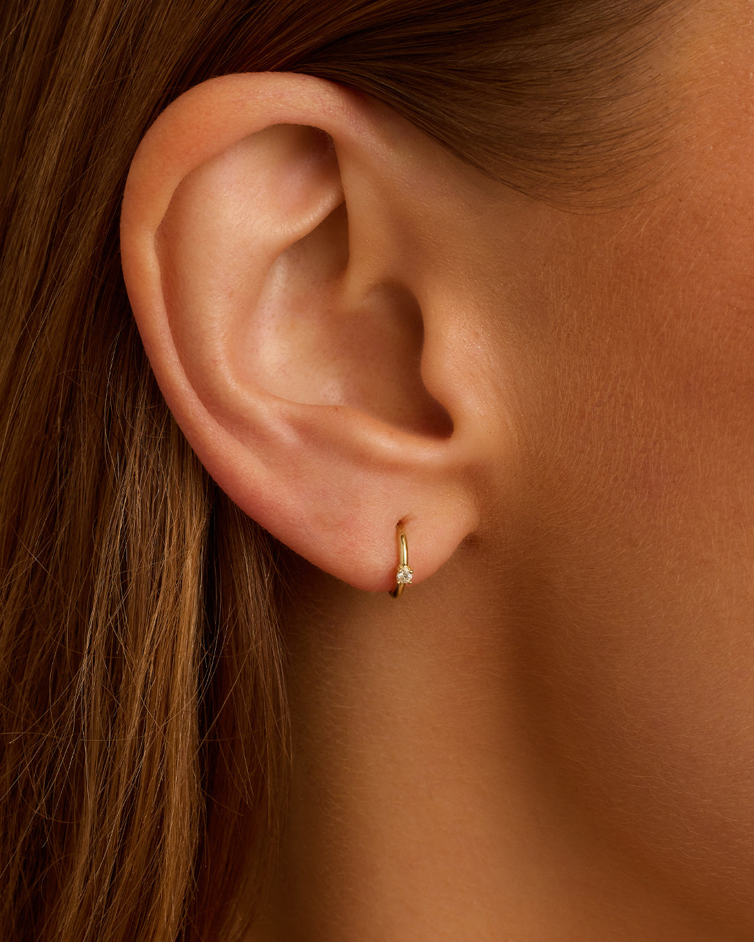 Diamond Solitaire Huggies - Image 2