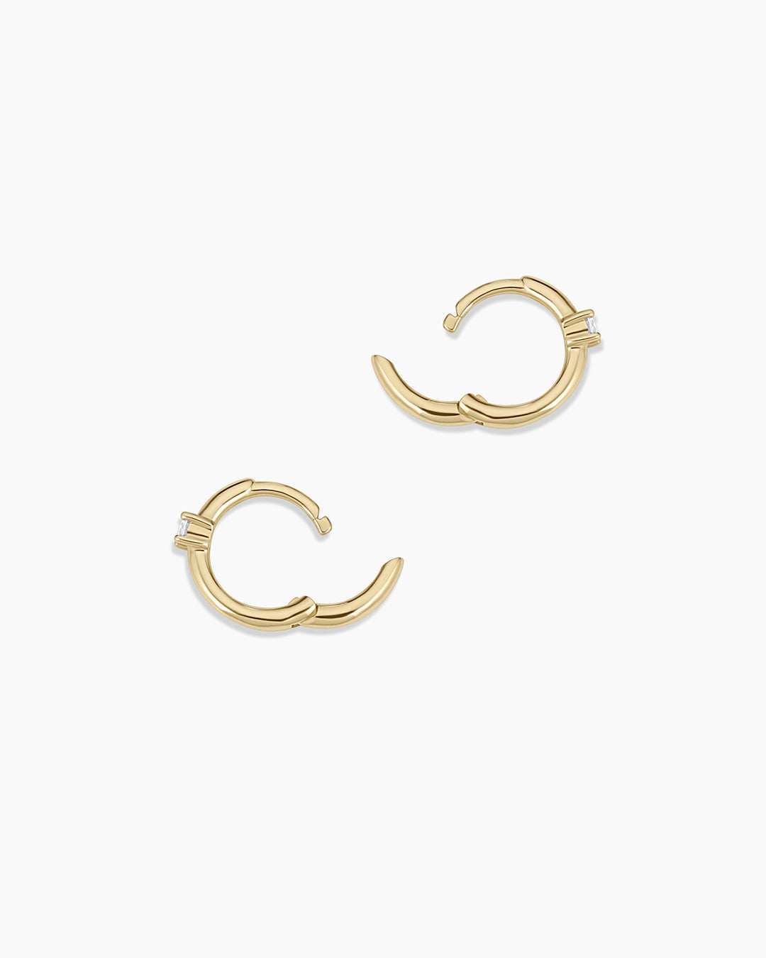 Diamond Solitaire Huggies - Image 4