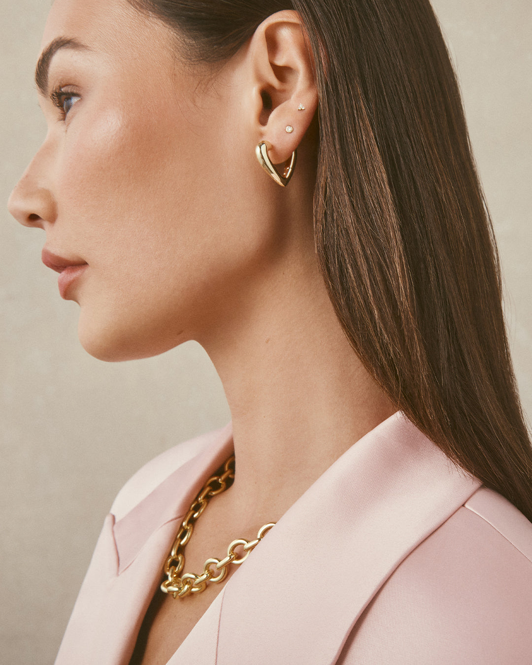 Alternative view of Amour Heart Hoops