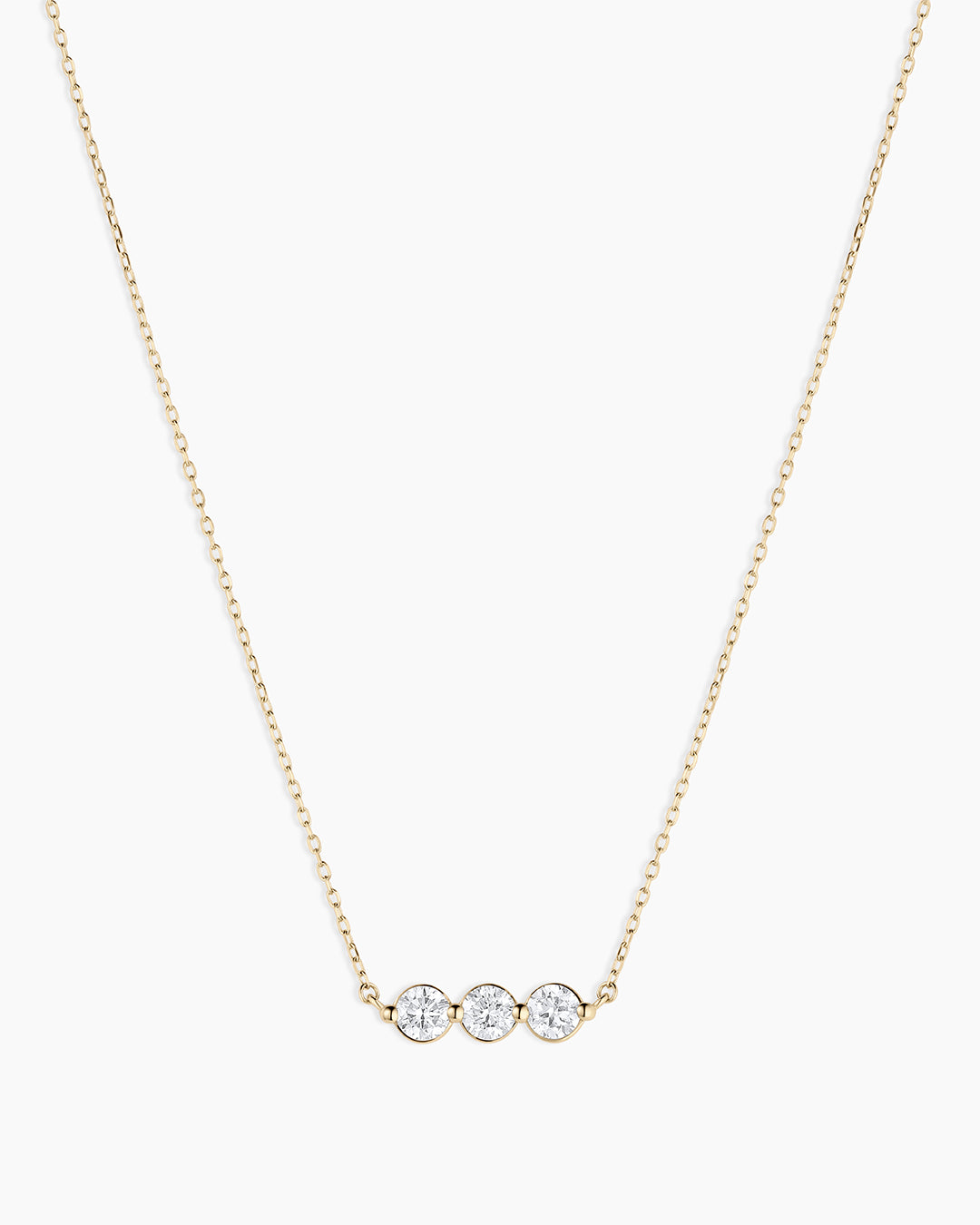 Lab Grown Diamond Halo Row Necklace