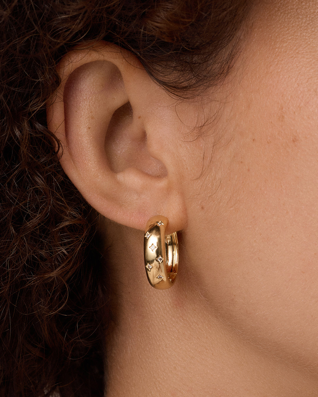 Alternative view of Celeste Hoops