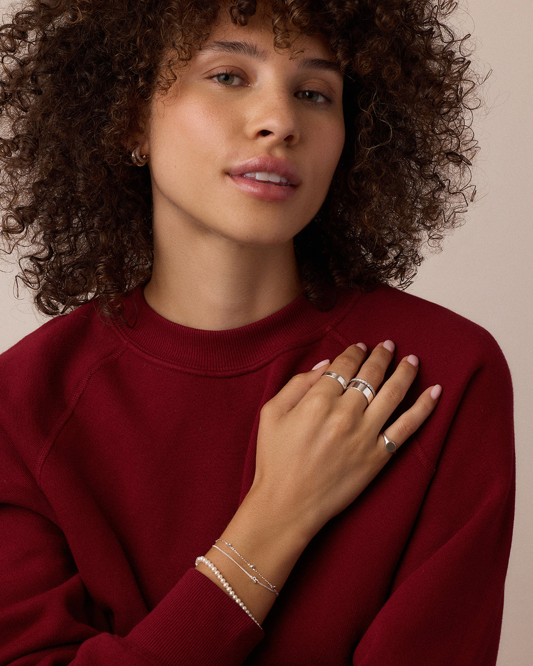 Wilder Shimmer Bar Huggies - Image 7