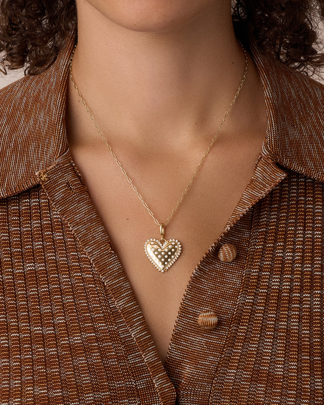 Alternative view of Vintage Heart Dot Parker Charm