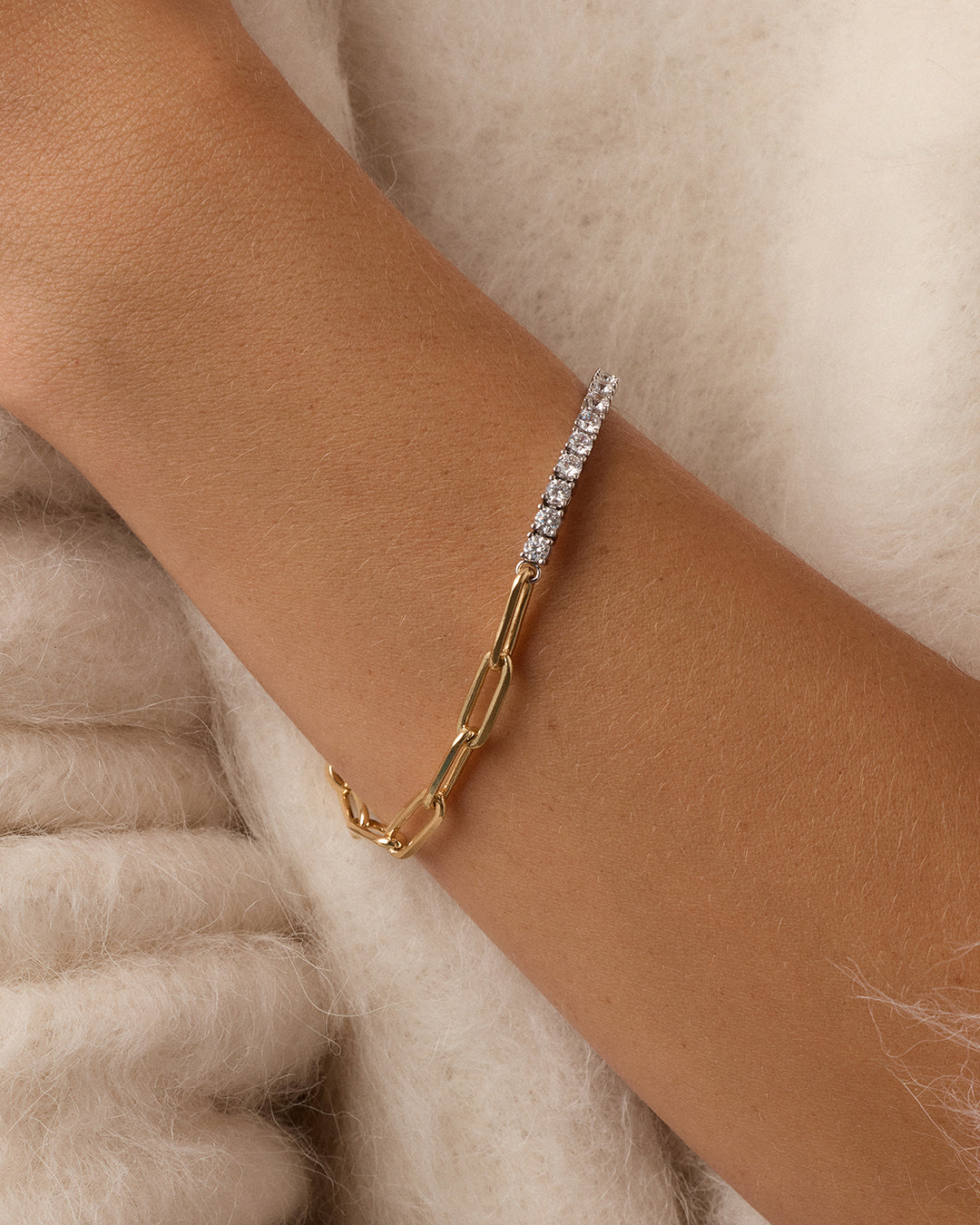 Alternative view of Florence Tennis Chain Bracelet