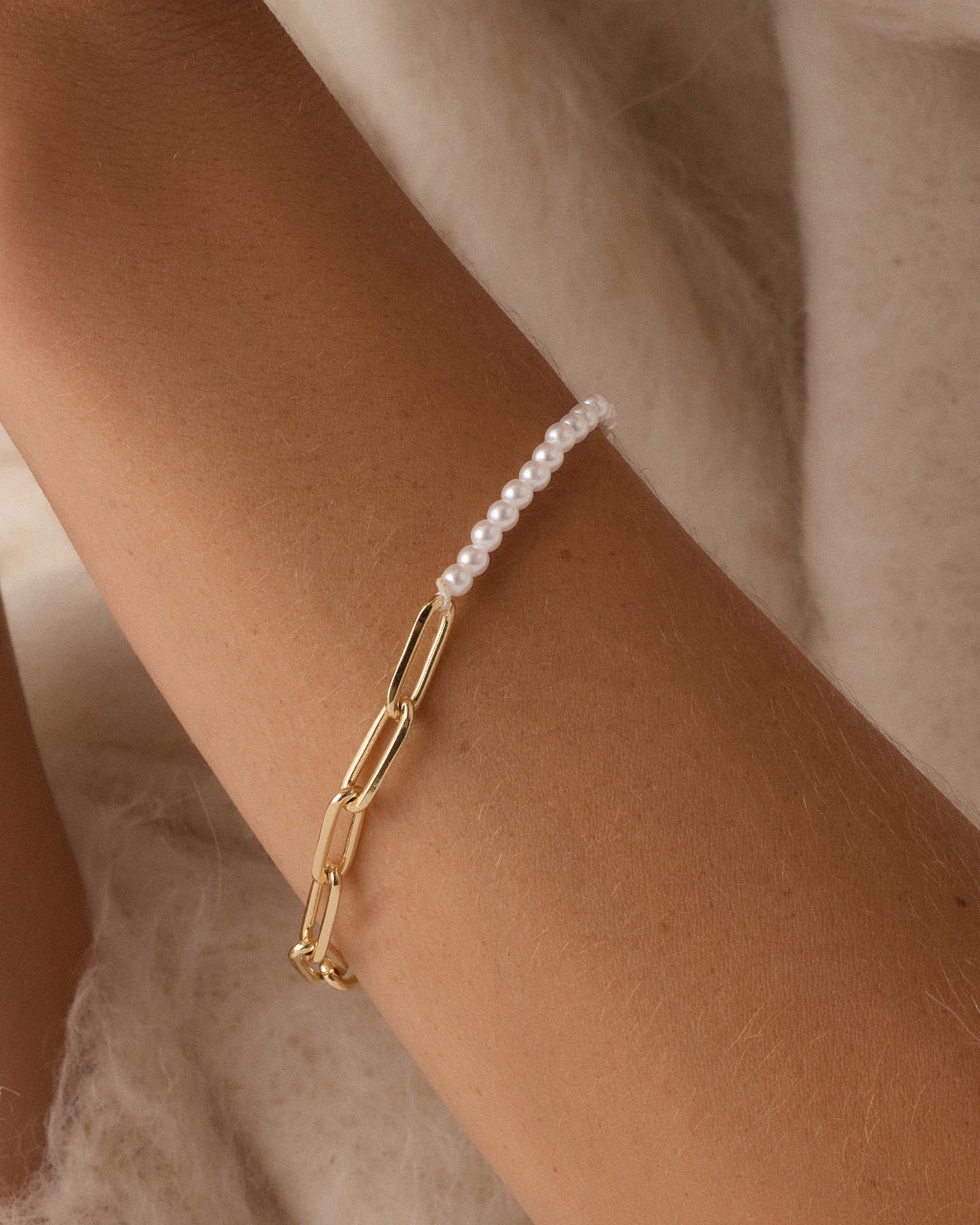 Alternative view of Florence Pearl Chain Bracelet
