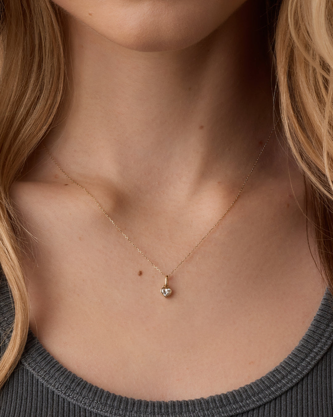 Alternative view of Lab Grown Diamond Heart Charm