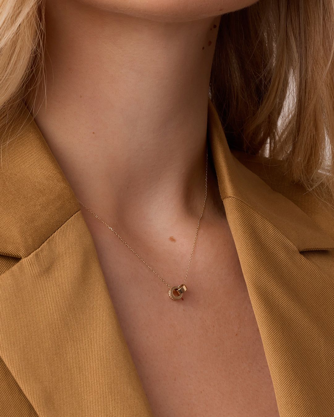 Diamond Bond Interlocking Rose Necklace - Image 6