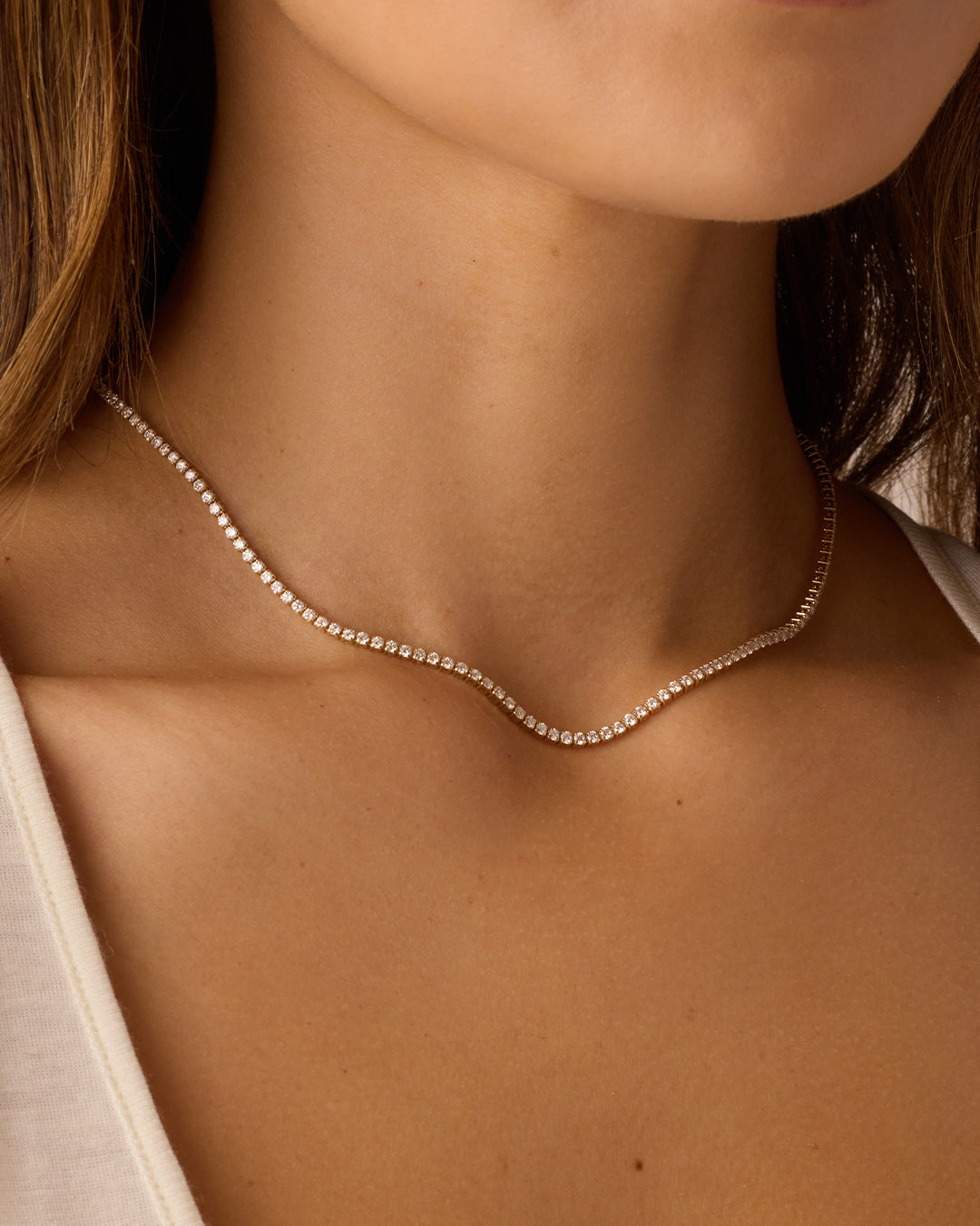 Alternative view of Lab Grown Diamond Chain Necklace