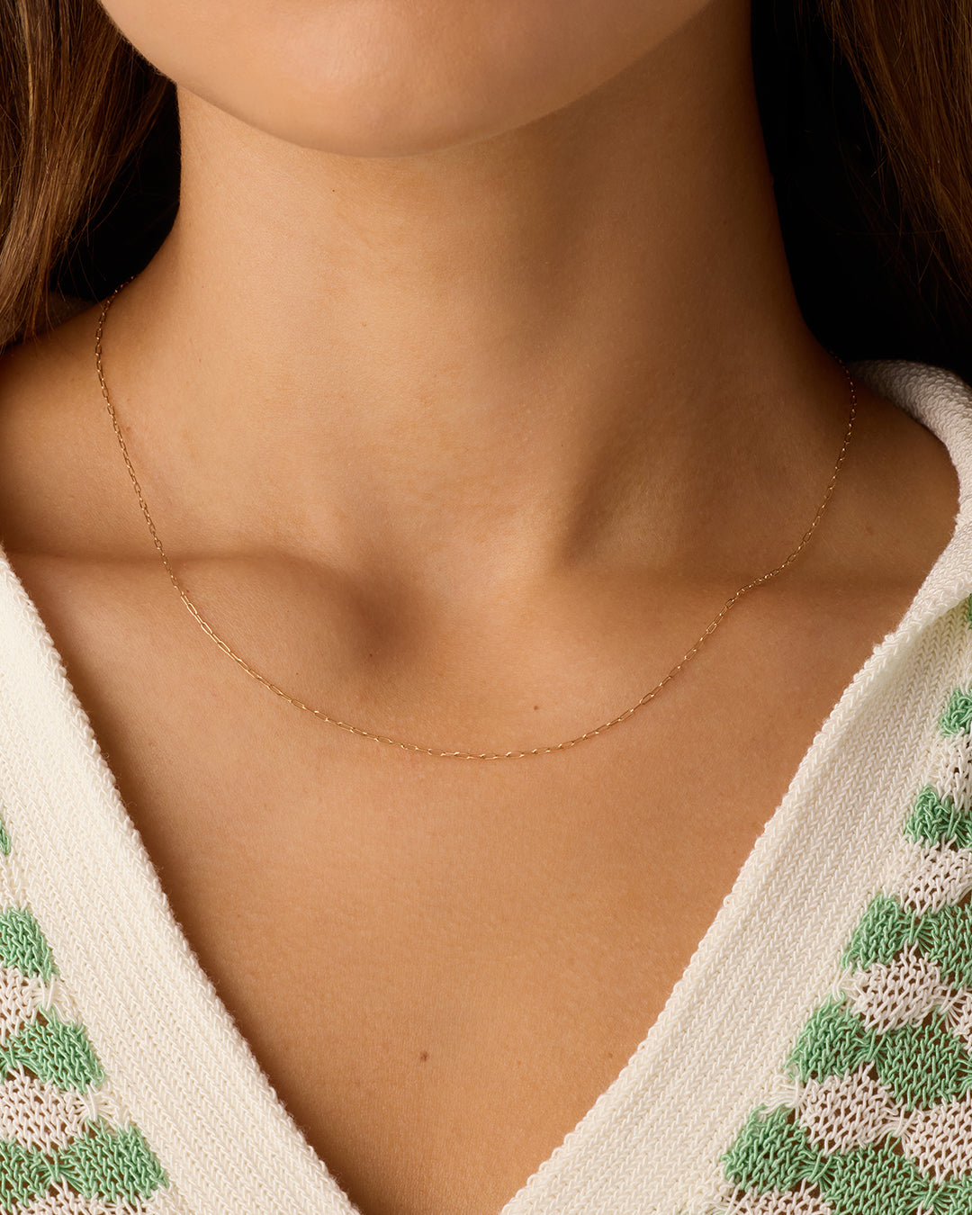 Alternative view of 14k Gold Parker Delicate Link Necklace