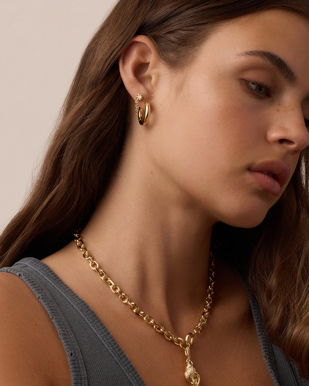 Sun Chain Huggies - Image 3