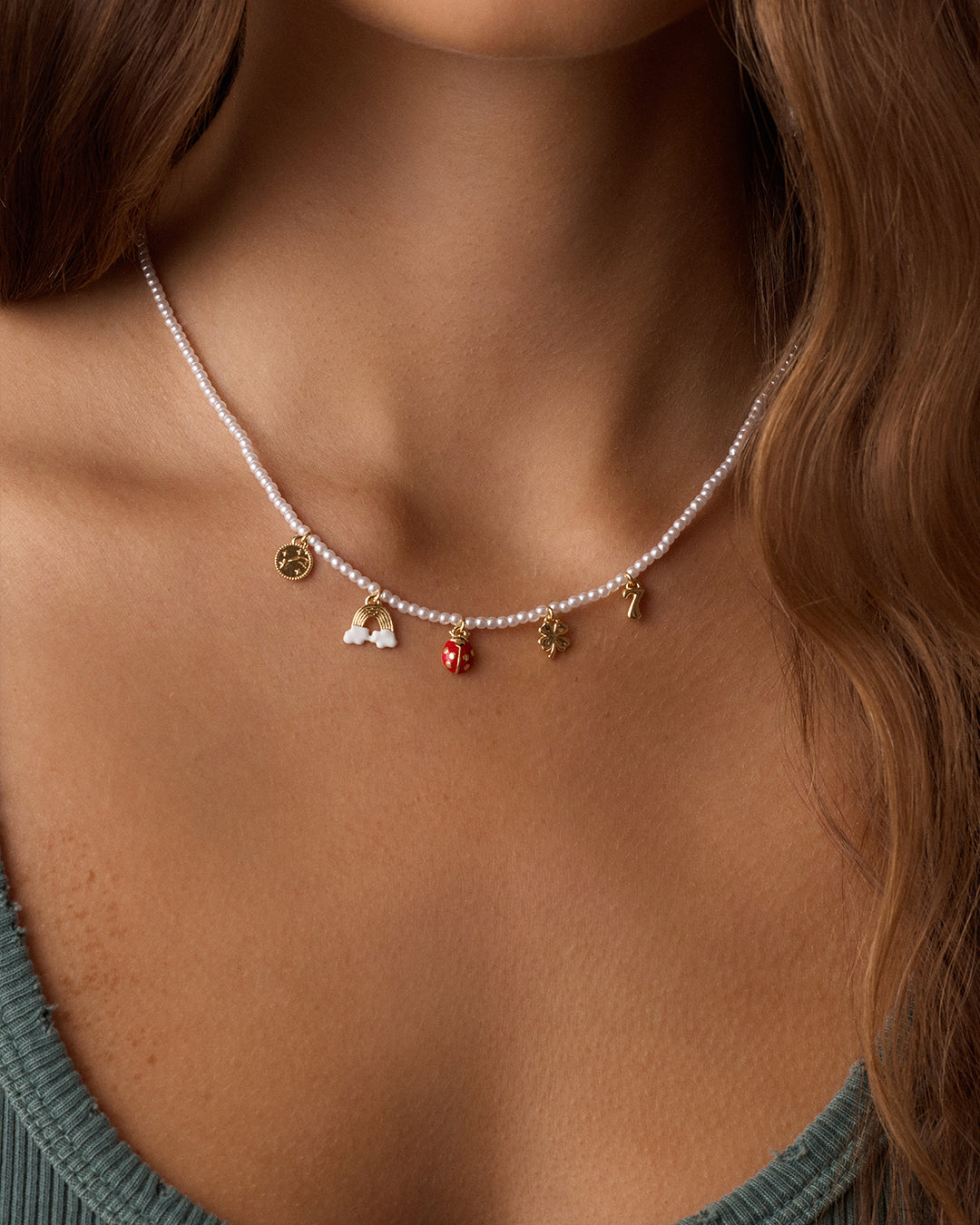 Alternative view of Lucky Mini Charm Necklace