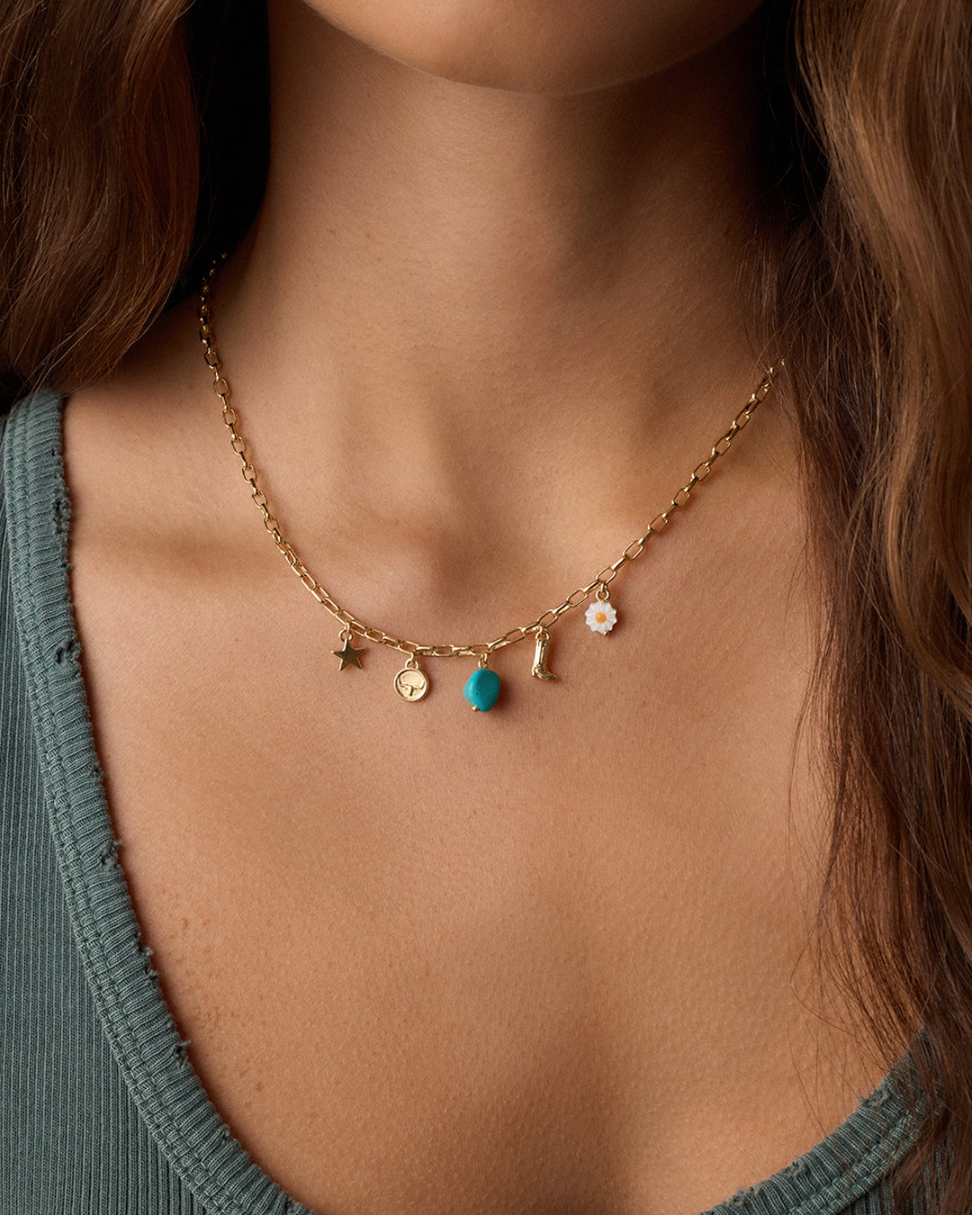 Alternative view of Western Mini Charm Necklace