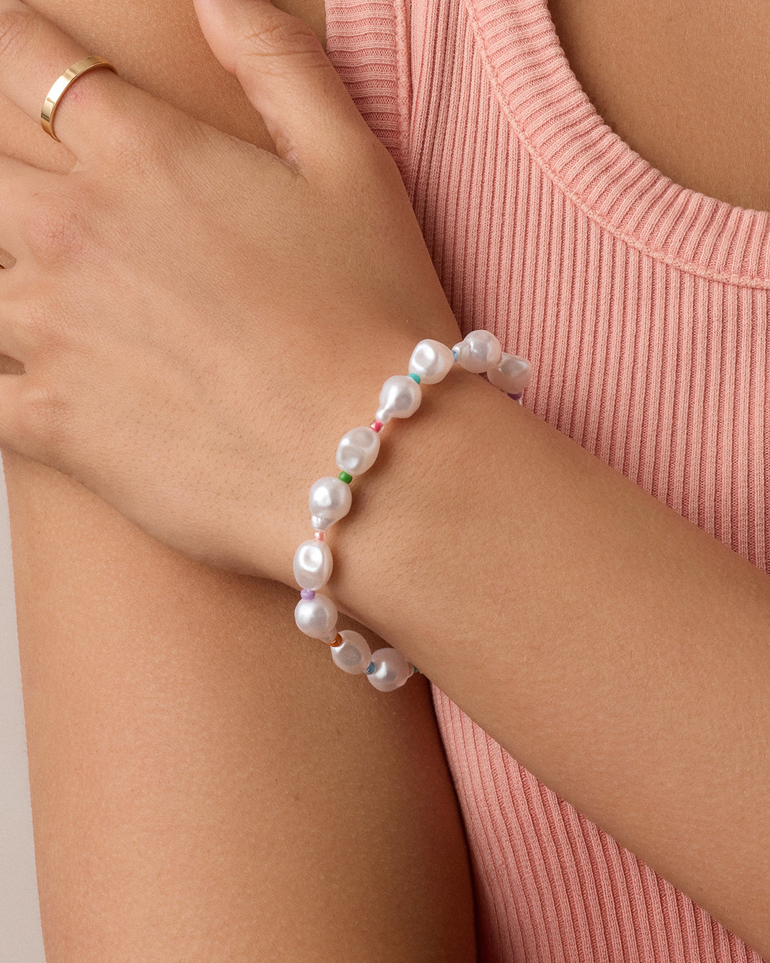 Alternative view of Pearl Rainbow Cove Bracelet
