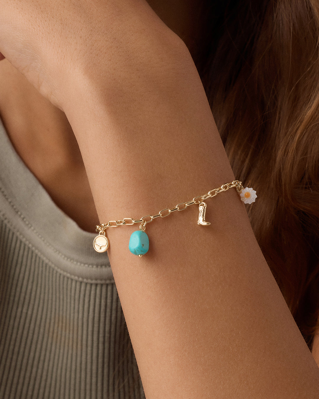 Alternative view of Western Mini Charm Bracelet