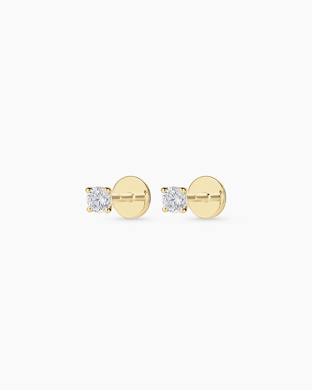 Lab Grown Diamond Solitaire Flat Back Studs