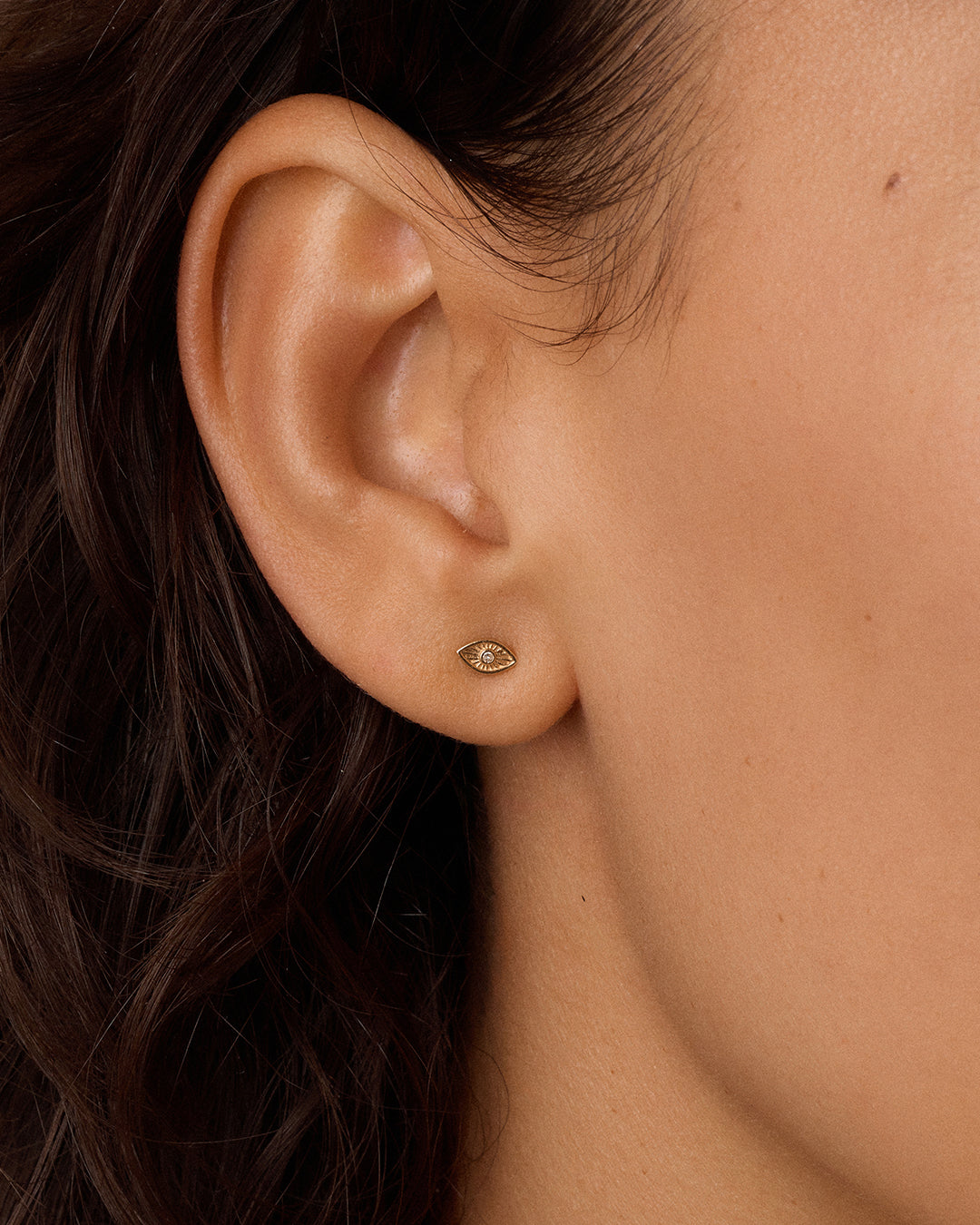 Alternative view of Diamond Evil Eye Flat Back Studs