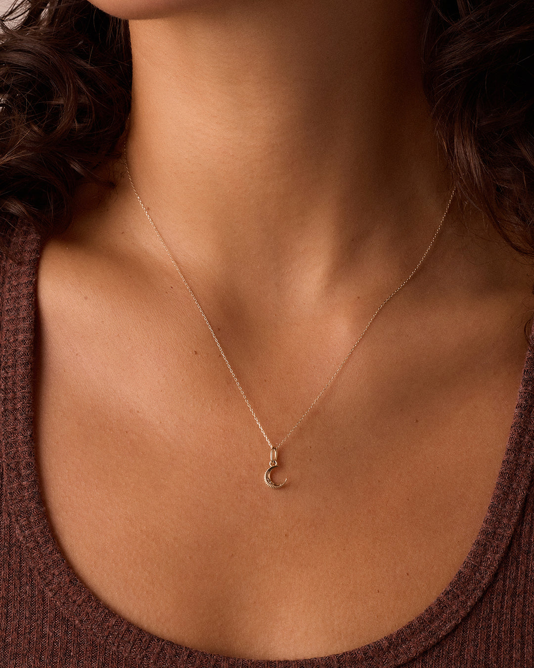 Alternative view of Diamond Crescent Charm