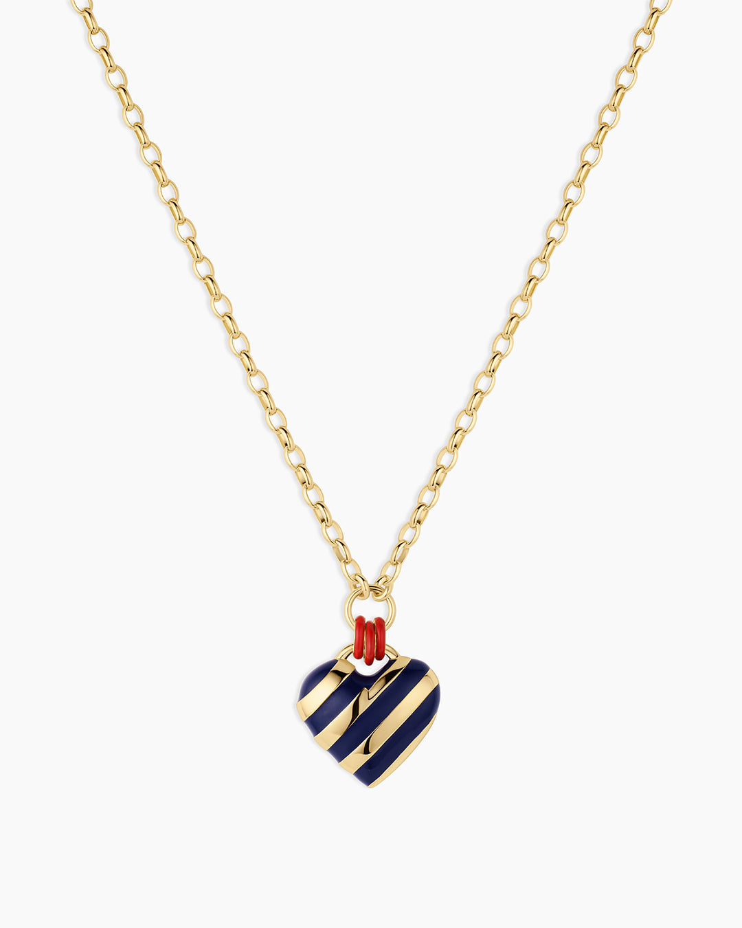 Campbell Enamel Heart Pendant Necklace