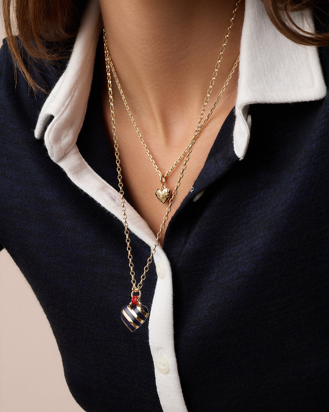 Campbell Enamel Heart Pendant Necklace - Image 4