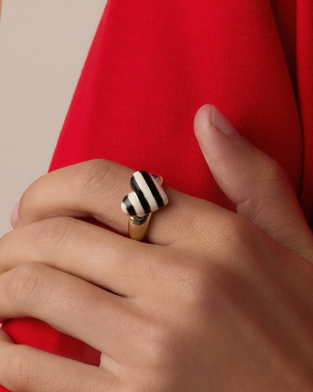 Alternative view of Campbell Enamel Heart Ring