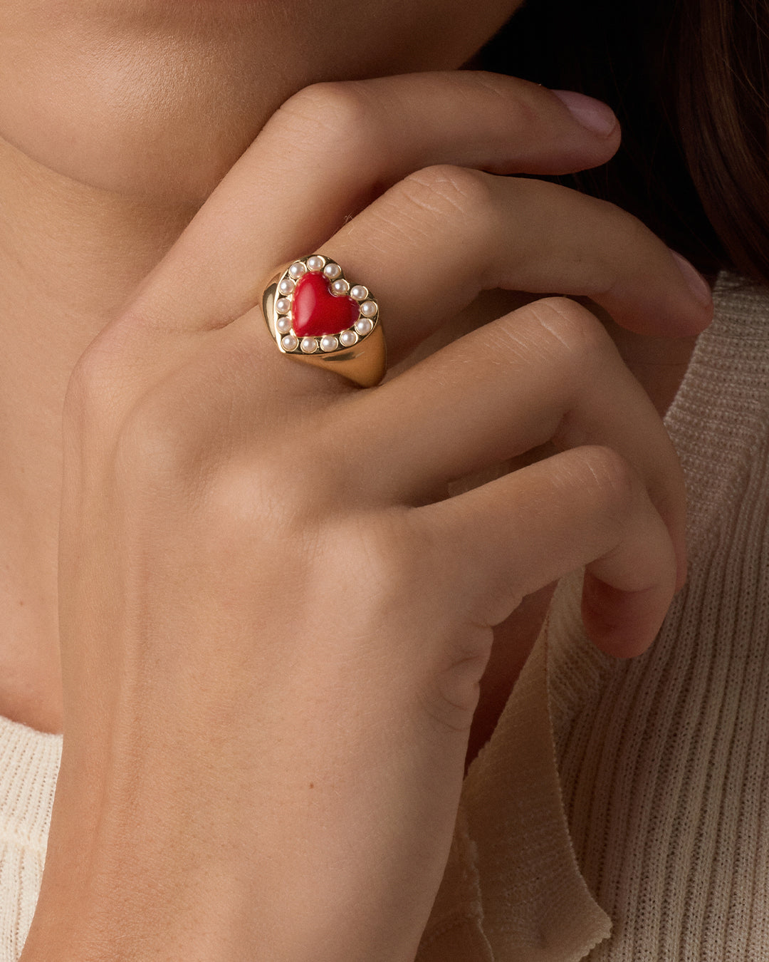 Alternative view of Love Pearl Ring