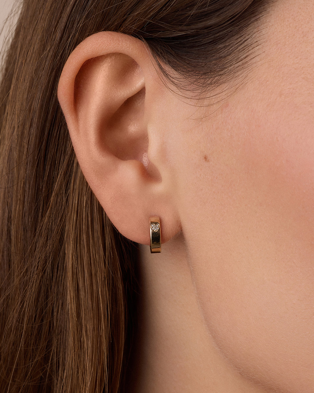 Alternative view of Diamond Love Rose Single Huggie