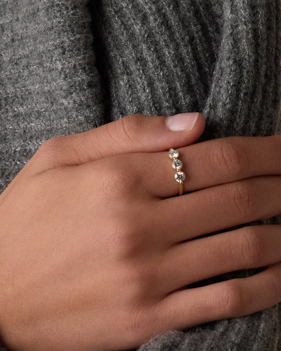 Alternative view of Lab Grown Diamond Trio Ring