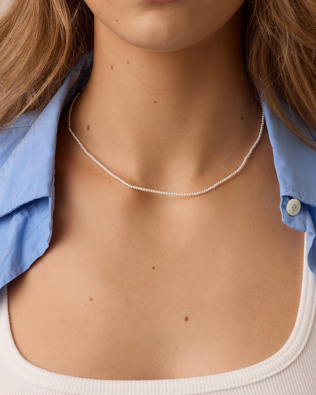 Alternative view of Finley Mini Pearl Necklace