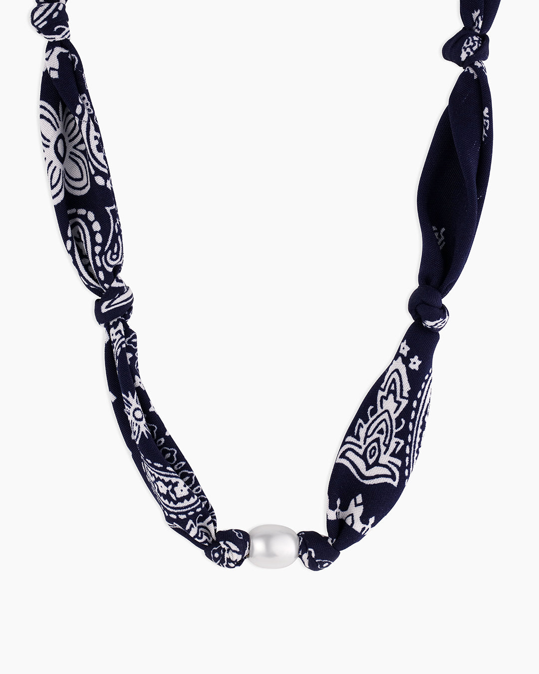 Alternative view of Paisley Bandana Pearl Necklace